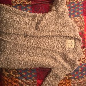 Hollister fuzzy teddy bear cardigan